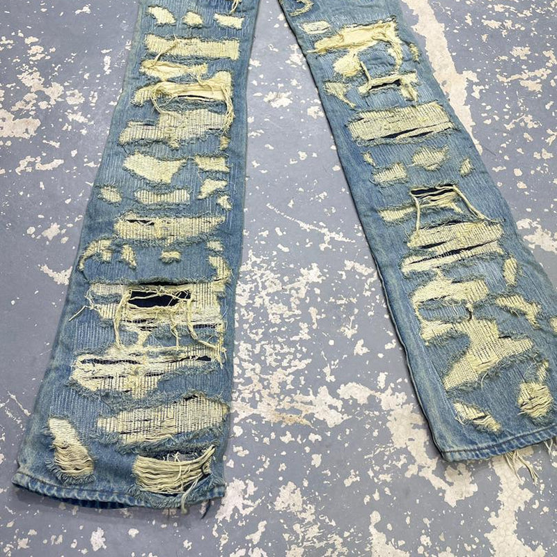 Blue Heavy Repair Denim